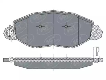 SCT GERMANY sp281pr -  Комплект тормозных колодок, дисковый тормоз